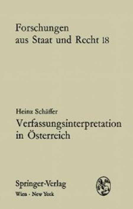 Produktbild: Verfassungsinterpretation in &Ouml;sterreich