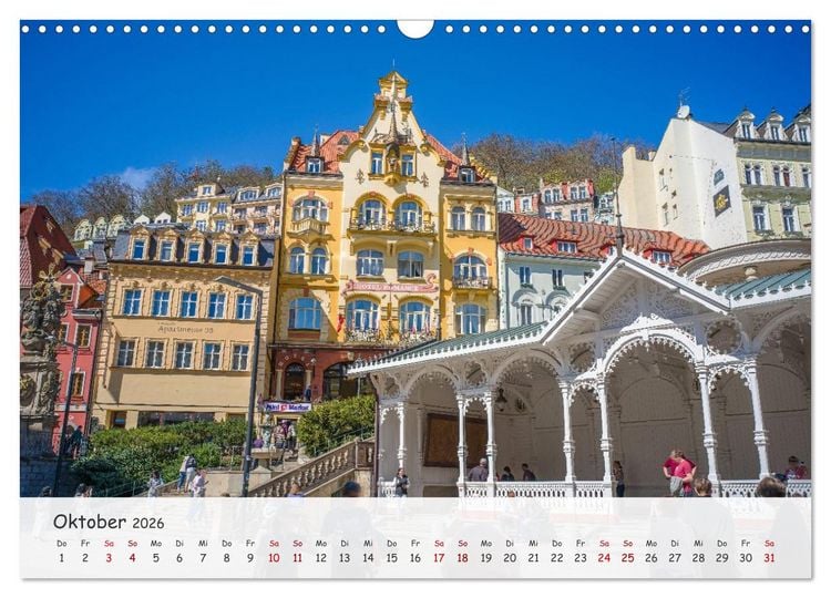 Produktbild: Karlsbad / Karlovy Vary - Kleinod im Westb&ouml;hmischen B&auml;derdreieck (Wandkalender 2026 DIN A3 quer), CALVENDO Monatskalender