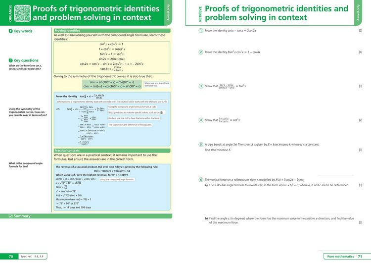 Produktbild: Edexcel A-level Maths Organise and Retrieve Your Knowledge