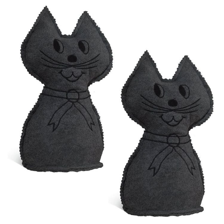 Produktbild: Raumentfeuchter Mod. Katze, 2er Set, schwerer T&uuml;rstopper