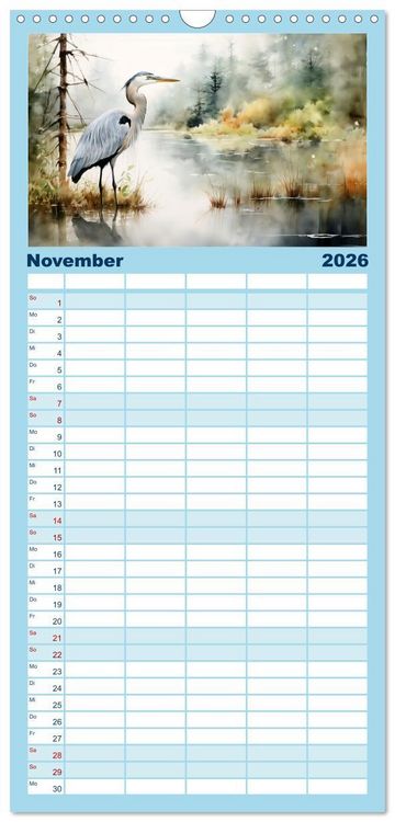 Produktbild: Familienplaner 2026 - Neulich am Wasser mit 5 Spalten (Wandkalender, 21 x 45 cm) CALVENDO