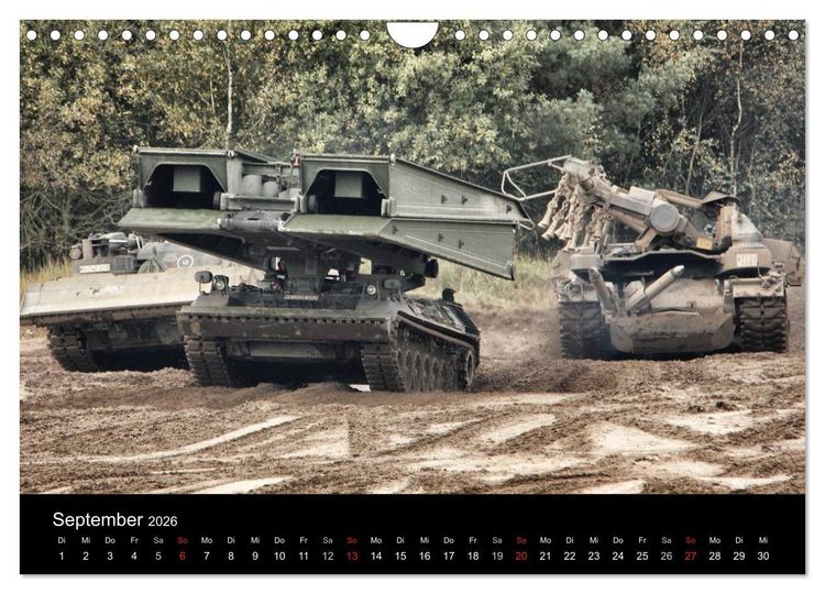 Produktbild: Panzerstahl auf der Heide &ndash; Das Heer legt wieder los (Wandkalender 2026 DIN A4 quer), CALVENDO Monatskalender