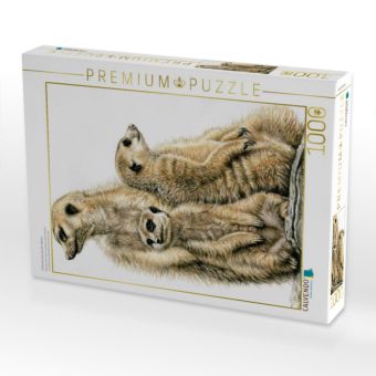 Produktbild: CALVENDO Puzzle Erdm&auml;nnchen bei der Wache | 1000 Teile Lege-Gr&ouml;&szlig;e 64x48cm Foto-Puzzle f&uuml;r gl&uuml;ckliche Stunden