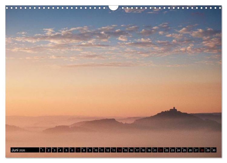 Produktbild: Lichtstimmungen Th&uuml;ringen - Eine Reise von Morgens bis Abends (Wandkalender 2026 DIN A3 quer), CALVENDO Monatskalender