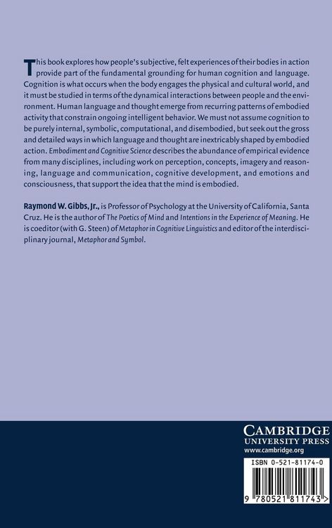 Produktbild: Embodiment and Cognitive Science