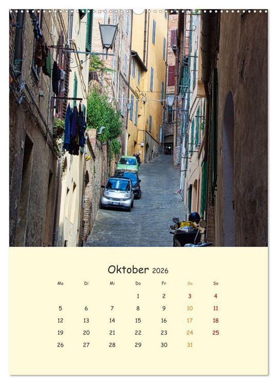 Produktbild: Siena - Impressionen (Wandkalender 2026 DIN A2 hoch), CALVENDO Monatskalender