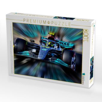 Produktbild: CALVENDO Puzzle Der britische Rekordweltmeister Lewis Hamilton ist auch im Jahr 2022 f&uuml;r AMG-Mercedes unterwegs. | 1000 Teile Lege-Gr&ouml;&szlig;e 64x48cm Foto-