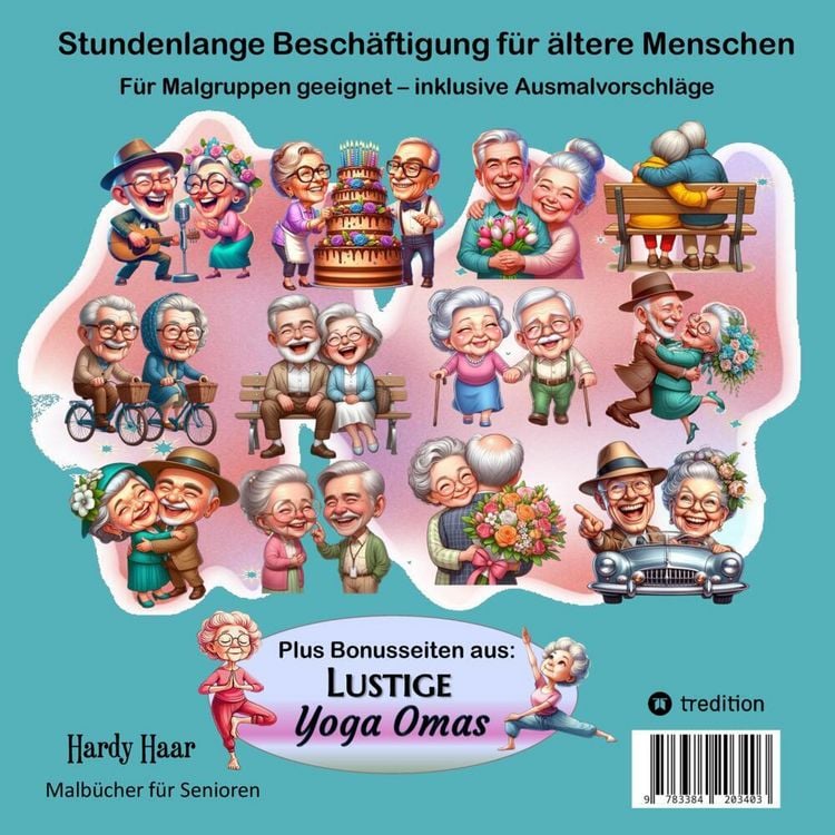 Produktbild: Malbuch f&uuml;r Senioren - Besch&auml;ftigung f&uuml;r &auml;ltere Menschen - Gehirntraining f&uuml;r Malgruppen