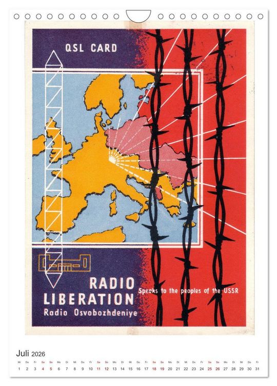 Produktbild: Radio Nostalgie - Empfangsbest&auml;tigungskarten internationaler Rundfunkstationen (Wandkalender 2026 DIN A4 hoch), CALVENDO Monatskalender