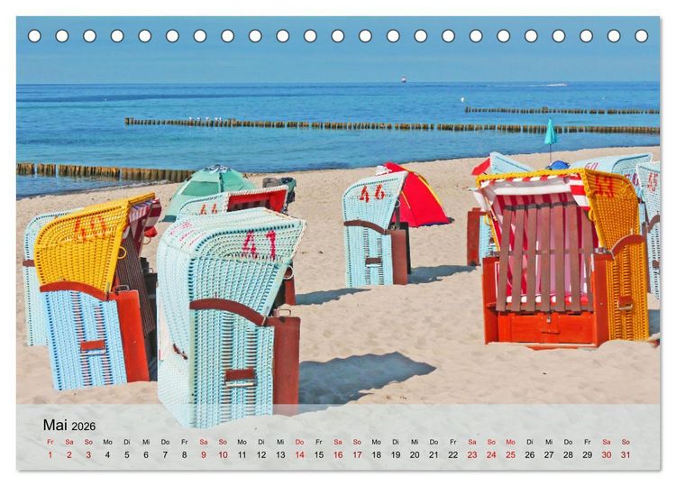 Produktbild: Ostseebad K&uuml;hlungsborn. Erholung mit allen Sinnen (Tischkalender 2026 DIN A5 quer), CALVENDO Monatskalender