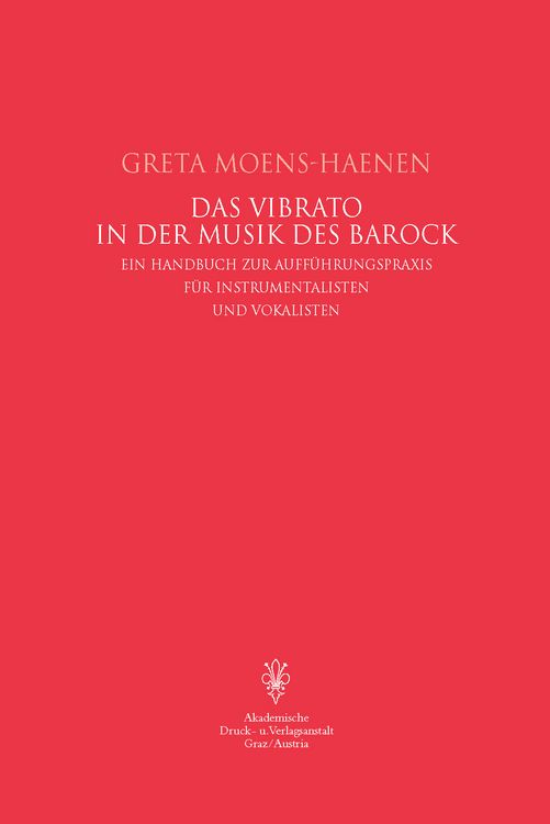 Produktbild: Das Vibrato in der Musik des Barock