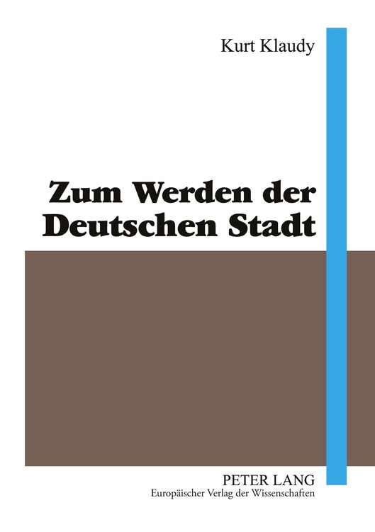 Produktbild: Zum Werden der Deutschen Stadt