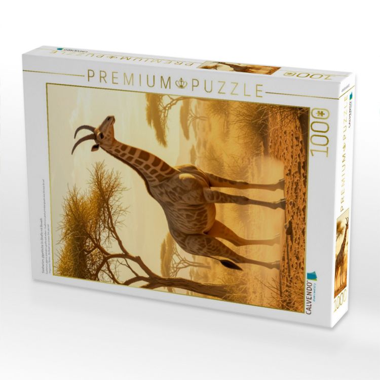 Produktbild: CALVENDO Puzzle Sivatherium, gigantische Ur-Giraffe mit Geweih | 1000 Teile Lege-Gr&ouml;&szlig;e 64x48cm Foto-Puzzle f&uuml;r gl&uuml;ckliche Stunden