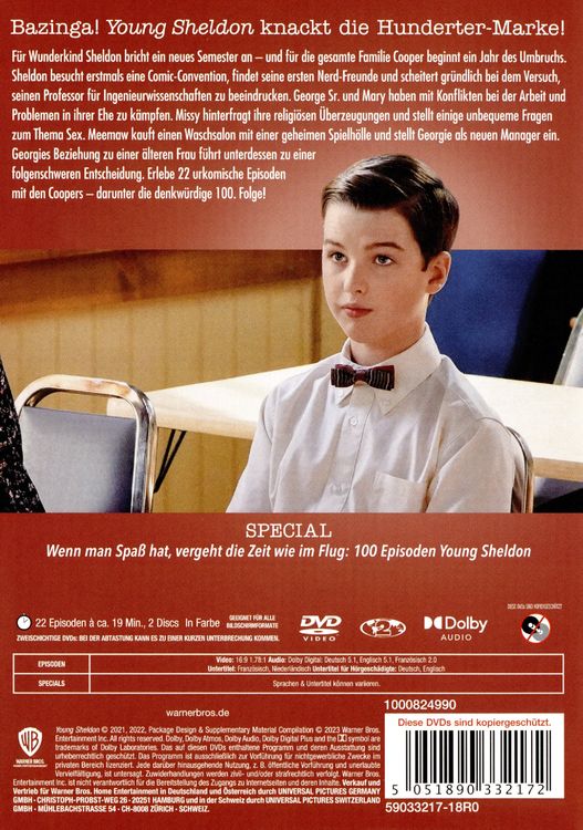 Produktbild: Young Sheldon: Staffel 5 [2 DVDs]