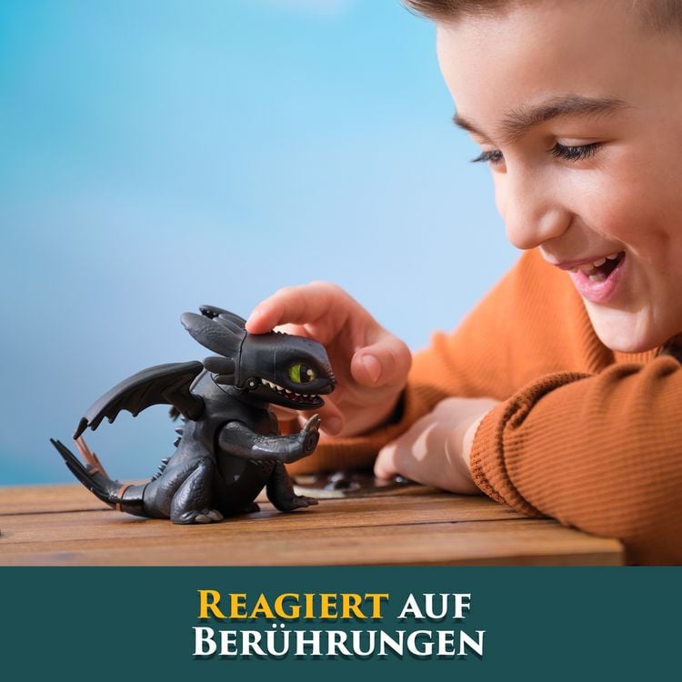 Produktbild: Drachenz&auml;hmen leicht gemacht - Interaktiver Mini-Drache Ohnezahn, Figur mit Soundeffekten&nbsp;