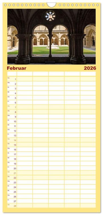 Produktbild: Familienplaner 2026 - Portugal - Porto, Coimbra, Lissabon mit 5 Spalten (Wandkalender, 21 x 45 cm) CALVENDO
