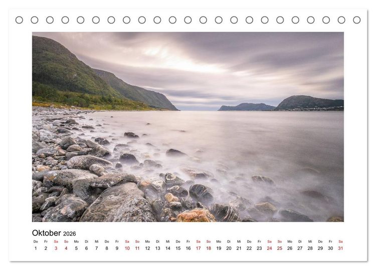 Produktbild: Norwegen Magisches Licht (Tischkalender 2026 DIN A5 quer), CALVENDO Monatskalender