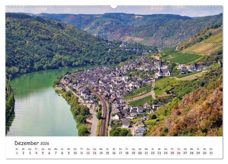 Produktbild: Der Mosel entlang - Ausflugsziele links und rechts des Ufers (hochwertiger Premium Wandkalender 2026 DIN A2 quer), Kunstdruck in Hochglanz