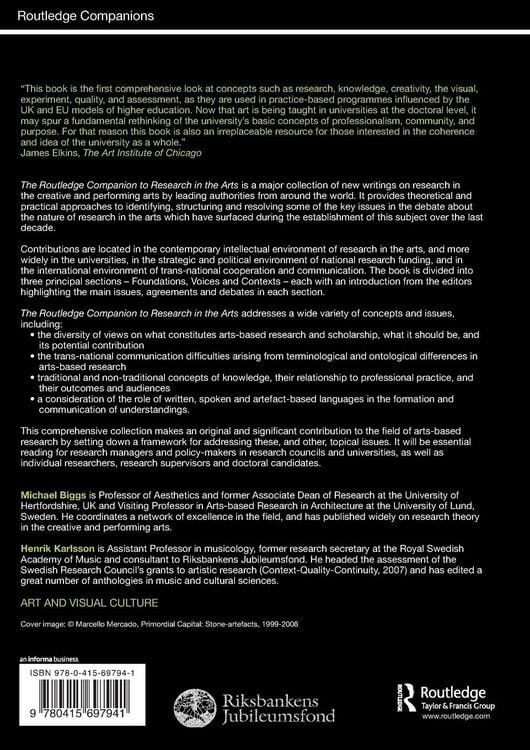Produktbild: The Routledge Companion to Research in the Arts