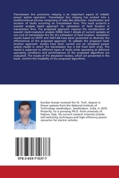 Produktbild: Fault location in transmission lines by Wavelet analysis