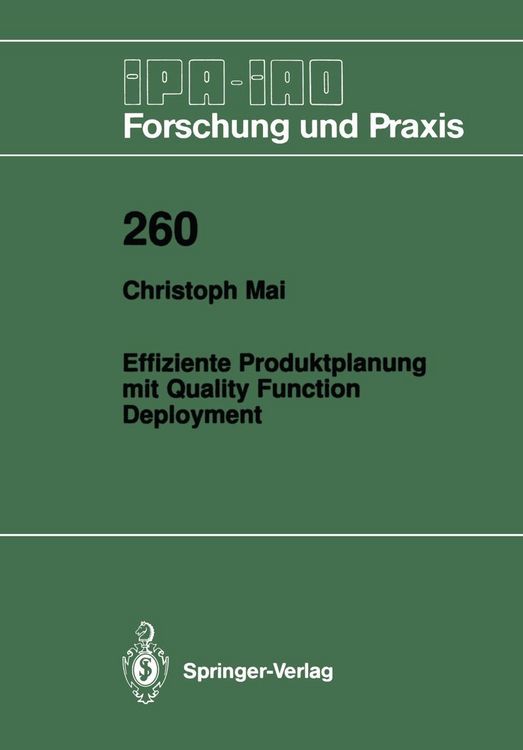 Produktbild: Effiziente Produktplanung mit Quality Function Deployment