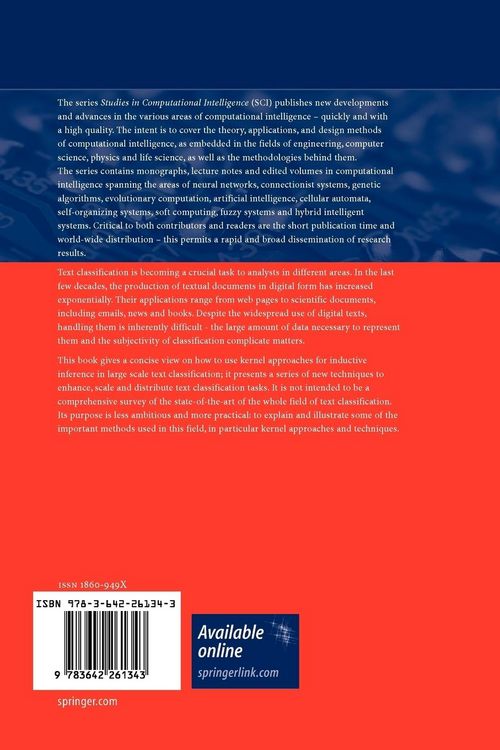 Produktbild: Inductive Inference for Large Scale Text Classification