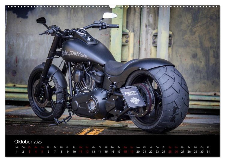 Produktbild: Exklusive Best of Fat Ass Custombike Edition, feinste Harleys mit fettem Hintern (Wandkalender 2025 DIN A2 quer), CALVENDO Monatskalender