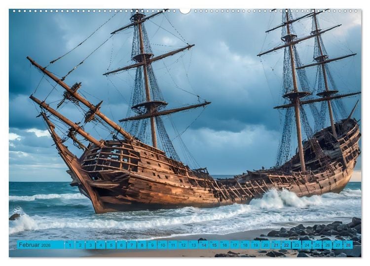 Produktbild: Erinnerungen an das Meer. Die Schifffahrt von einst (Wandkalender 2026 DIN A2 quer), CALVENDO Monatskalender