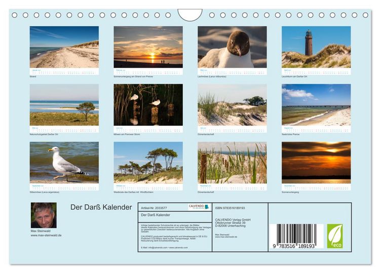Produktbild: Der Dar&szlig; Kalender (Wandkalender 2026 DIN A4 quer), CALVENDO Monatskalender