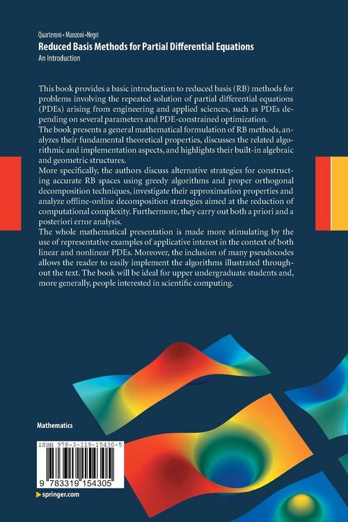 Produktbild: Reduced Basis Methods for Partial Differential Equations