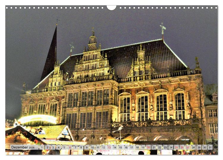 Produktbild: Hansestadt Bremen - Ein Stadtstaat an der Weser (Wandkalender 2026 DIN A3 quer), CALVENDO Monatskalender