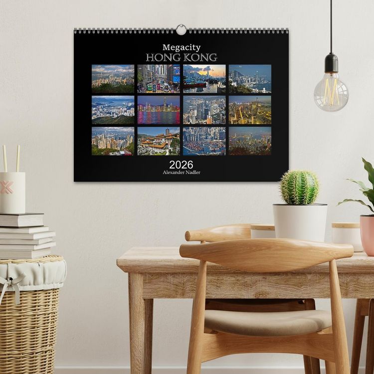 Produktbild: Megacity Hong Kong (Wandkalender 2026 DIN A3 quer), CALVENDO Monatskalender