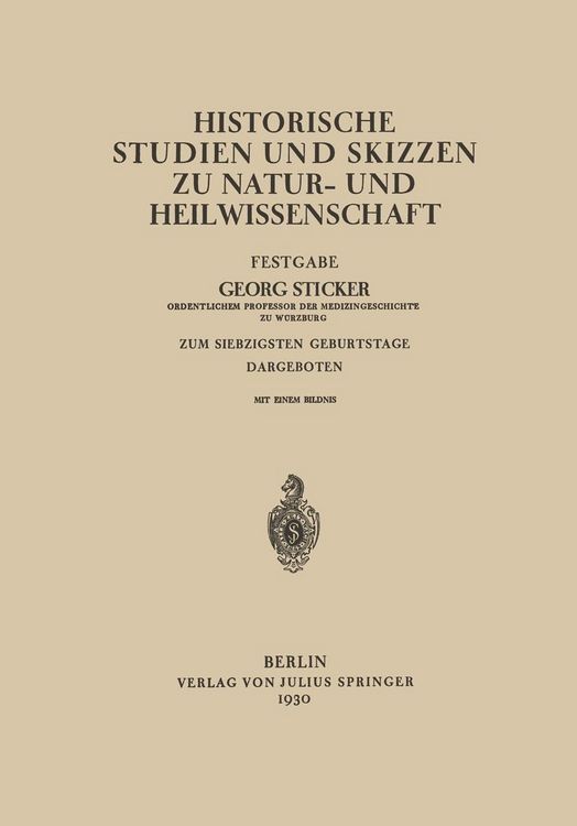 Produktbild: Historische Studien und Skizzen zu Natur- und Heilwissenschaft