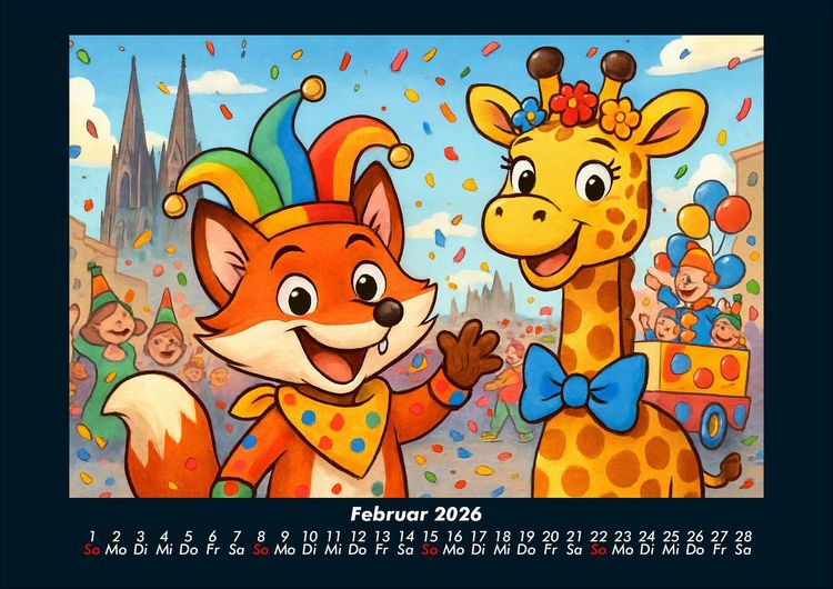 Produktbild: Finn & Nala - Reise durch Deutschland 2026 Fotokalender DIN A4
