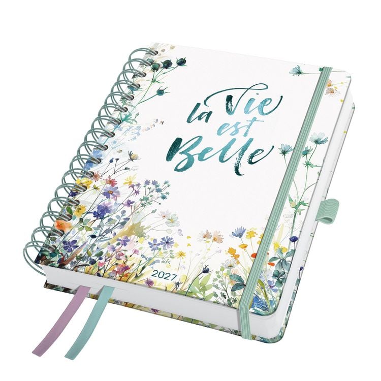 Produktbild: SIGEL 7J607 Spiral-Kalender Jolie 2027, ca. A5, Summer Tangle, Hardcover