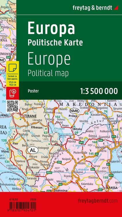 Produktbild: freytag & berndt Poster Europa politisch 1:3,5 Mio.