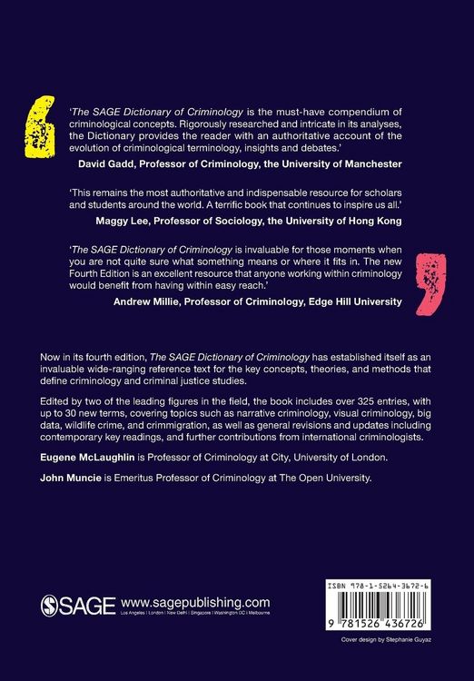 Produktbild: The SAGE Dictionary of Criminology