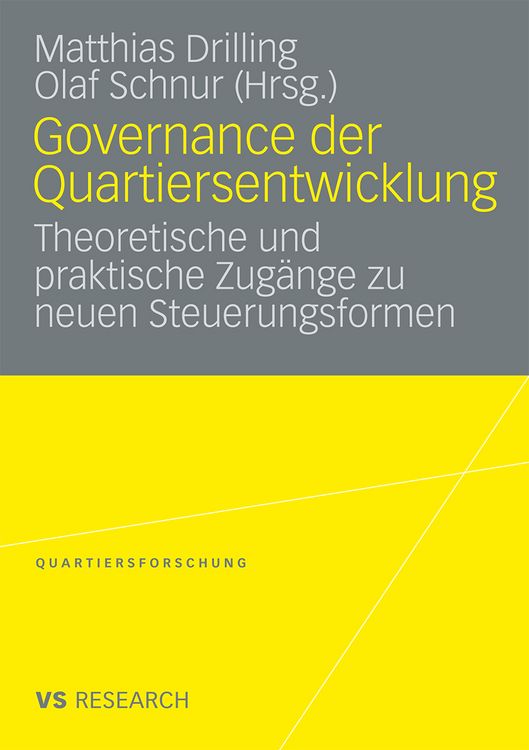 Produktbild: Governance der Quartiersentwicklung