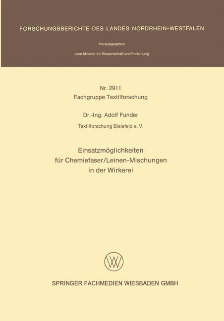 Produktbild: Einsatzm&ouml;glichkeiten f&uuml;r Chemiefaser/Leinen-Mischungen in der Wirkerei