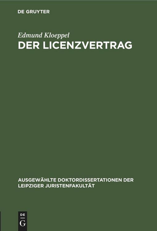 Produktbild: Der Licenzvertrag