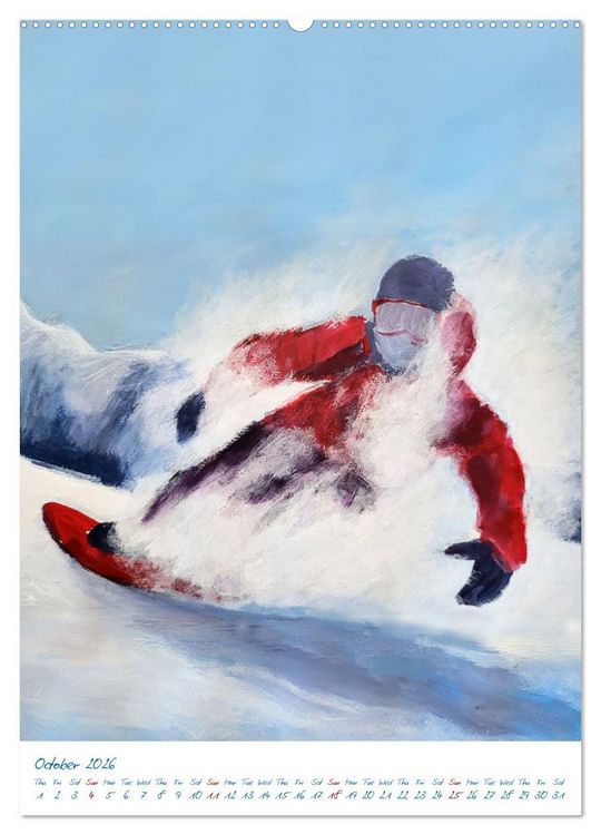 Produktbild: Colourful snowboard power world (Wall Calendar 2026 DIN A2 portrait), CALVENDO 12 Month Wall Calendar