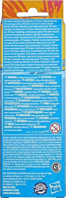 Produktbild: Hasbro F63925L0 - Nerf Super Soaker Hydro Balls, 3 St&uuml;ck, wiederverwendbar