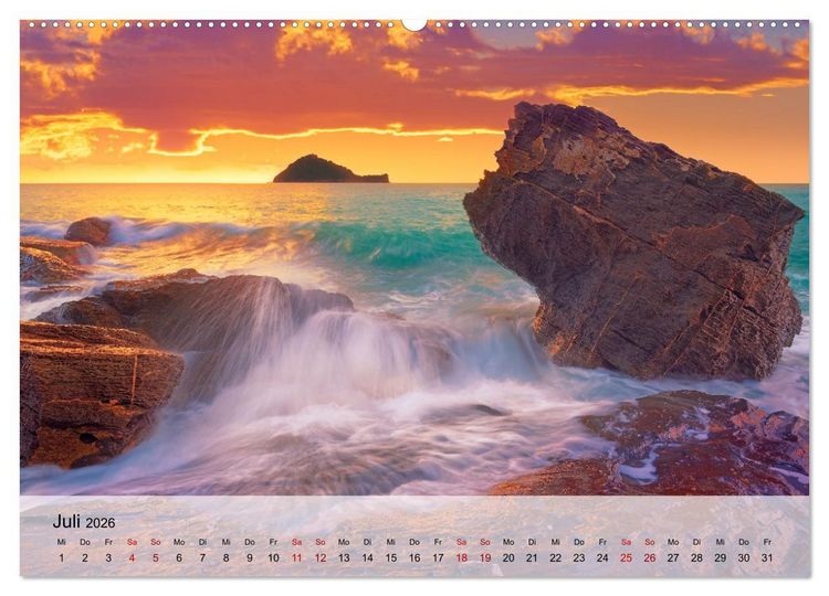Produktbild: Wundersch&ouml;ne Meereslandschaften (hochwertiger Premium Wandkalender 2026 DIN A2 quer), Kunstdruck in Hochglanz