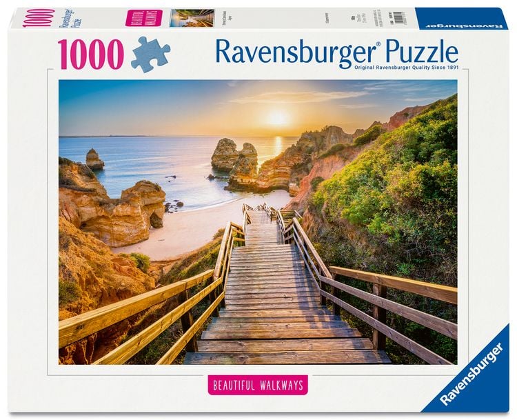 Produktbild: Erwachsenenpuzzle 1000 Teile - Holztreppe zum Praio do Camillo