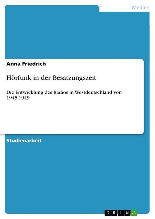 Produktbild: H&ouml;rfunk in der Besatzungszeit