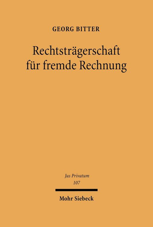 Produktbild: Rechtstr&auml;gerschaft f&uuml;r fremde Rechnung