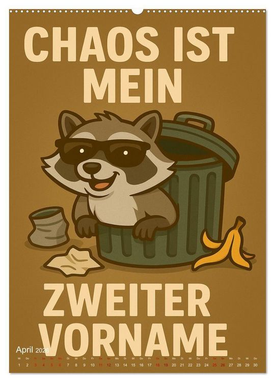 Produktbild: Tierisch eigenwillig - Weil normal langweilig w&auml;re (Wandkalender 2026 DIN A2 hoch), CALVENDO Monatskalender