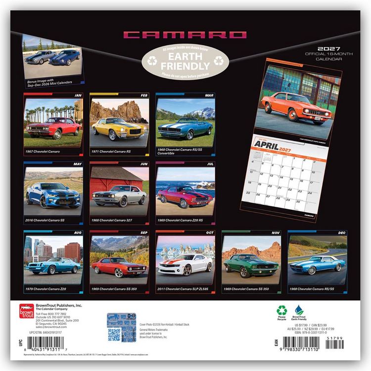 Produktbild: Camaro &ndash; Chevrolet Camaro 2027 &ndash; 16-Monatskalender