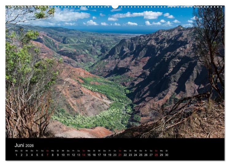 Produktbild: Hawaii - Kauai (Wandkalender 2026 DIN A2 quer), CALVENDO Monatskalender