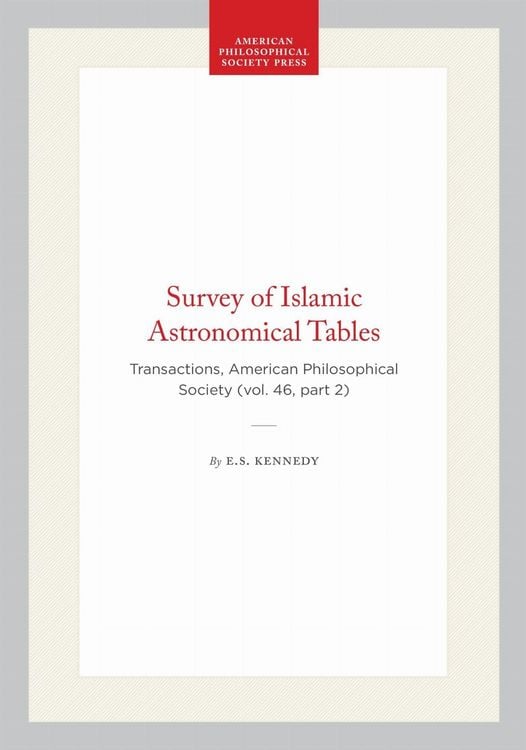 Produktbild: Survey of Islamic Astronomical Tables